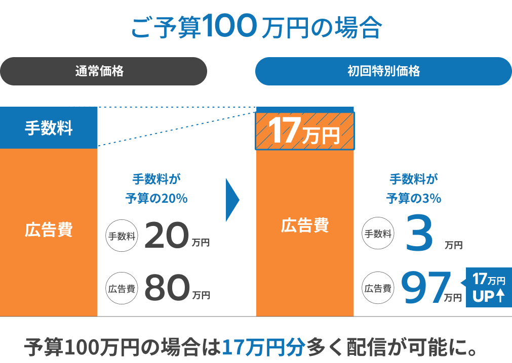 ご予算100万円の場合