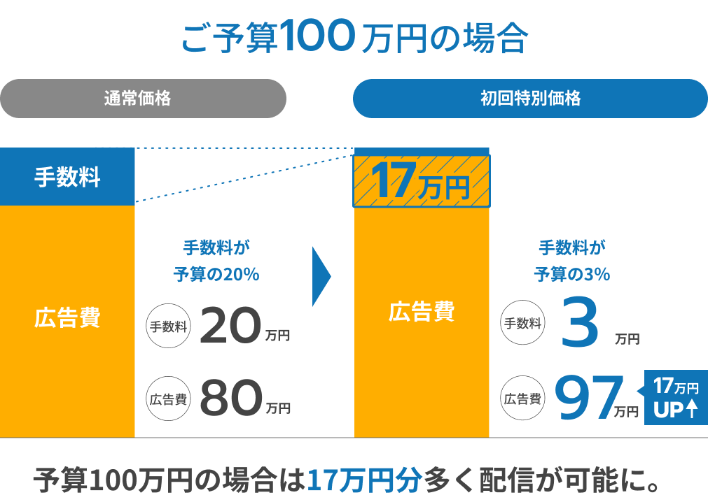 ご予算100万円の場合